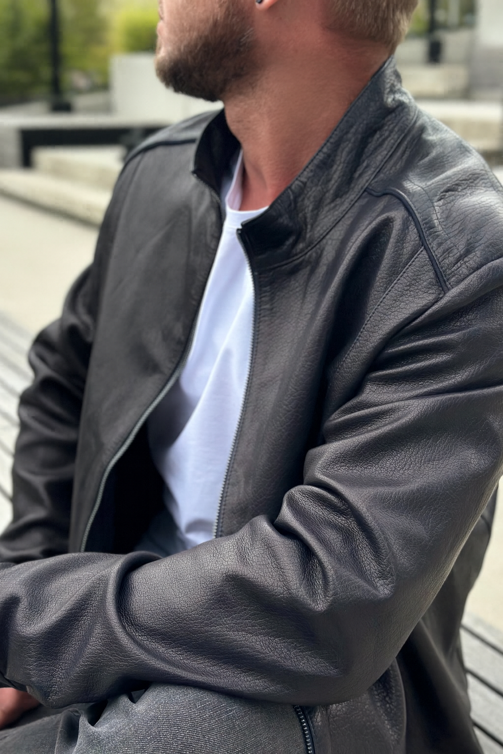 Granatowa Ramoneska Jumbo