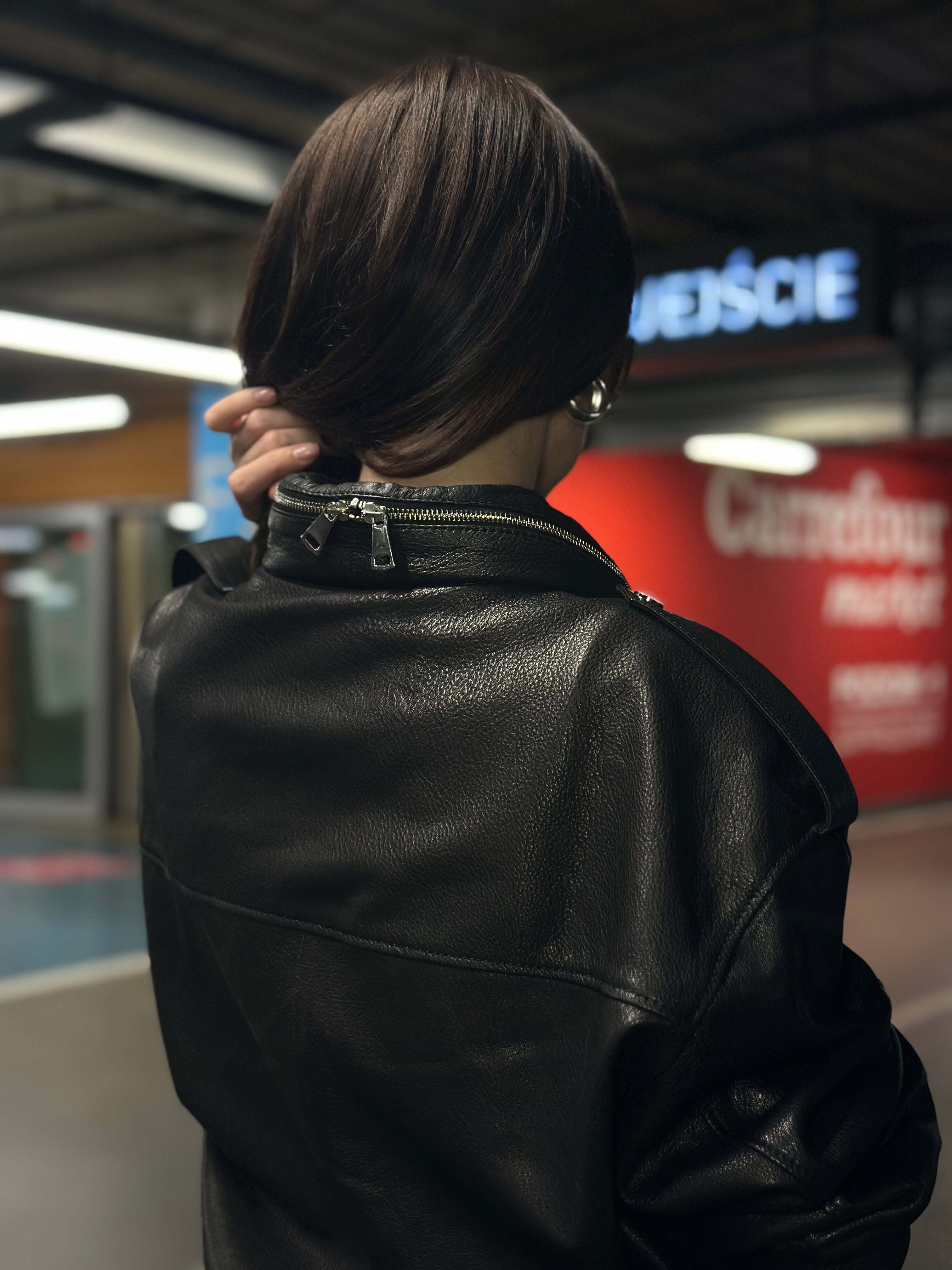 Classic Black Leather Jacket with Modern Edge