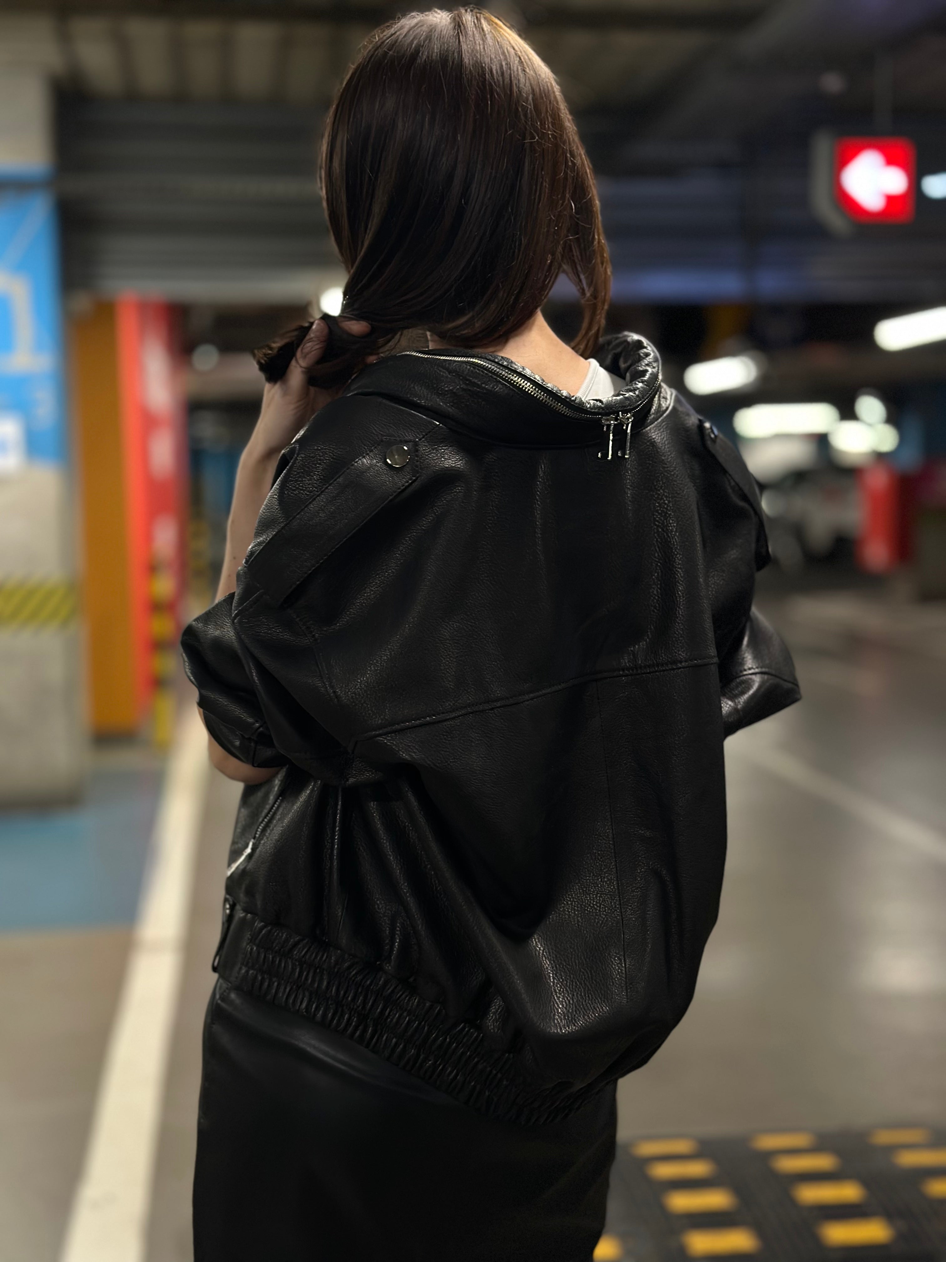 Czarna Ramoneska Jumbo