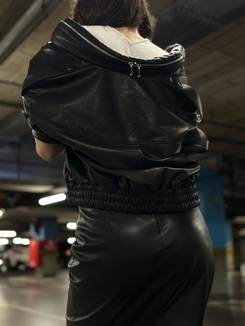 Classic Black Leather Jacket with Modern Edge