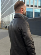 Skórzana marynarka męska czarna 