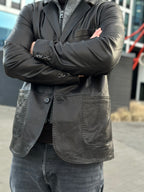 Skórzana marynarka męska czarna 