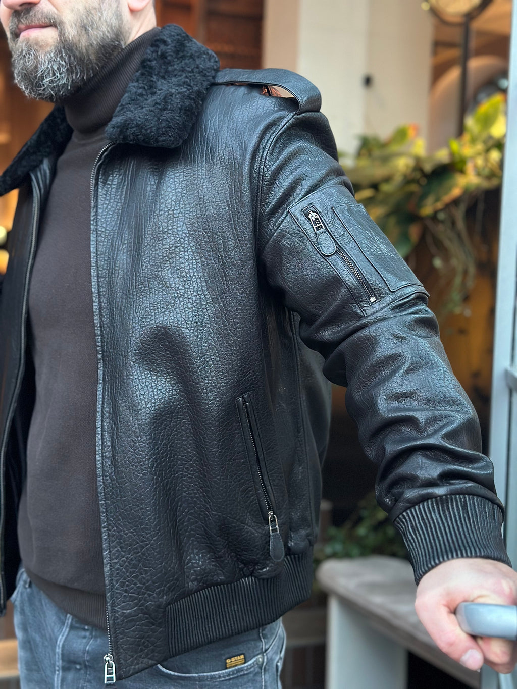 Skórzana kurtka lotnicza