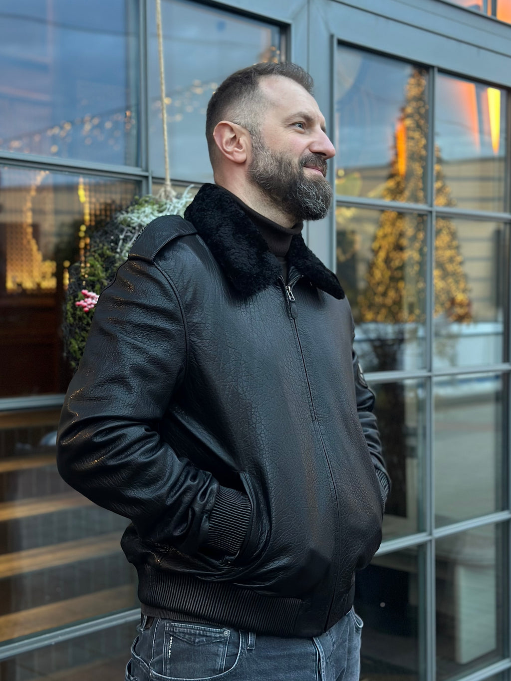 Skórzana kurtka lotnicza