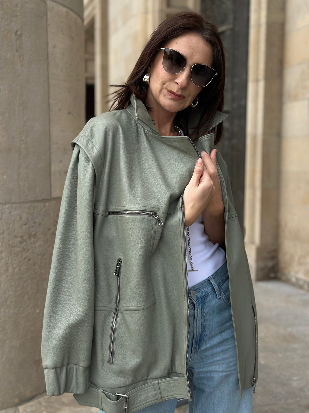 Kurtka z naturalnej skóry Jumbo