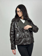 Dwustronna ocieplana damska kurtka skórzana