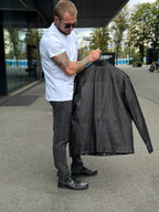 Klasyczna wydłużona kurtka męska